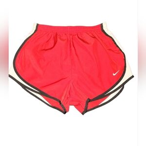Nike Red White And Black Women's Athletic Shorts